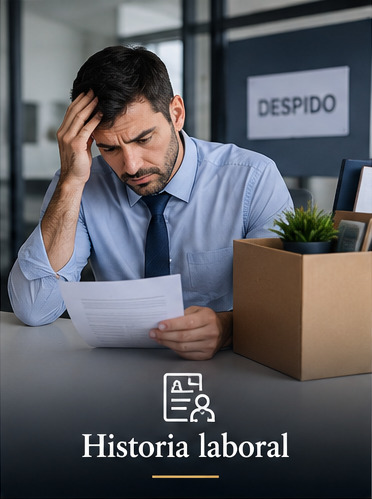 Persona confundida revisando su historia laboral